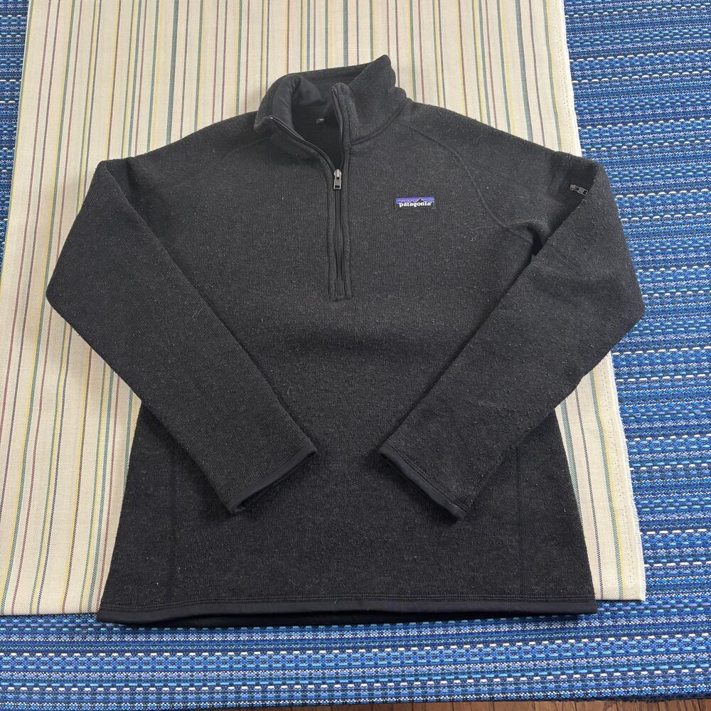 Patagonia Better Sweater 1/4 Zip Pullover Womens Medium Gray Fleece Warm